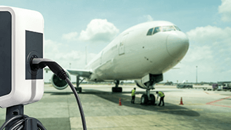 a close-up of an airplane