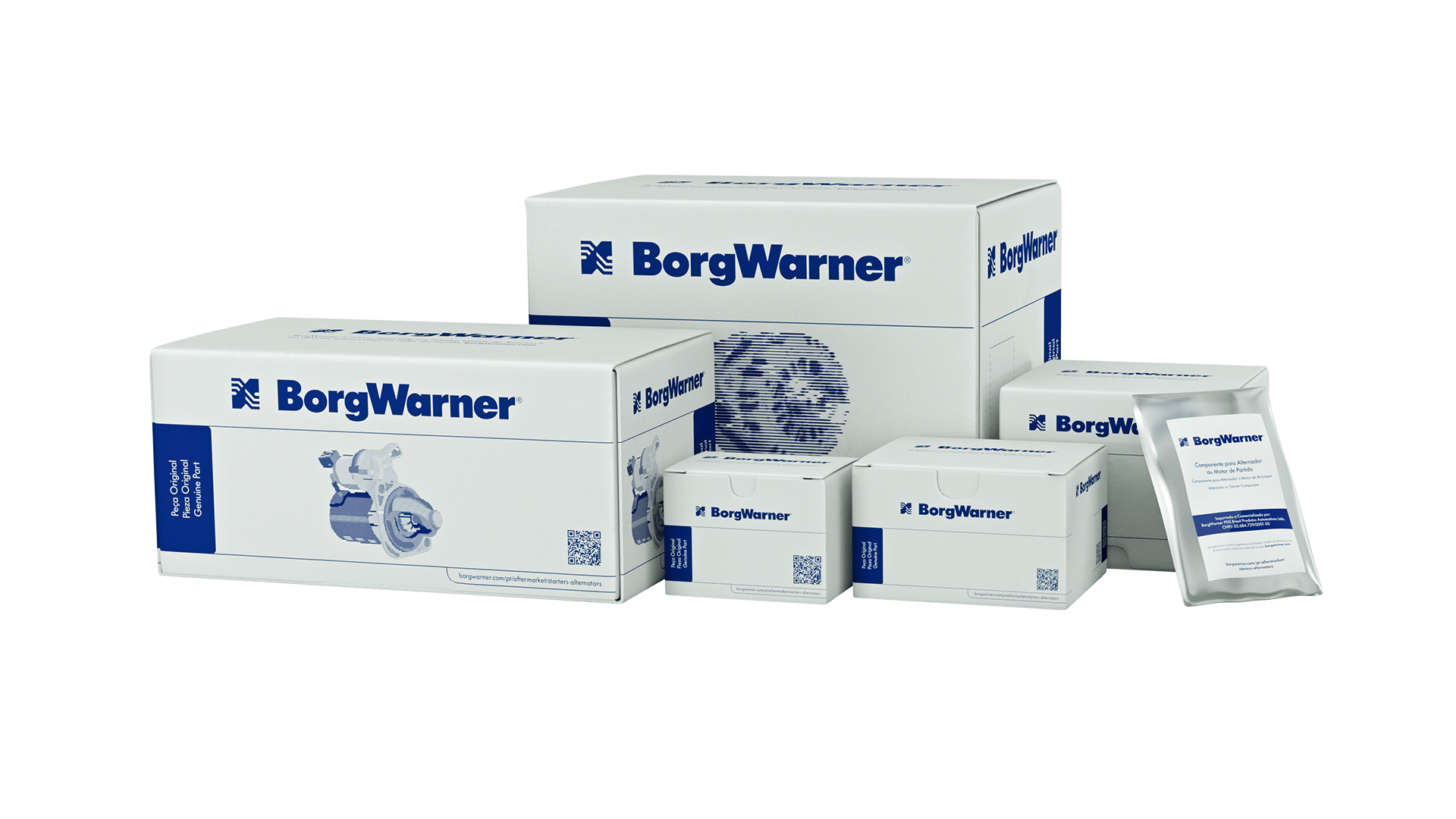 Various packaging samples of aftermarket products