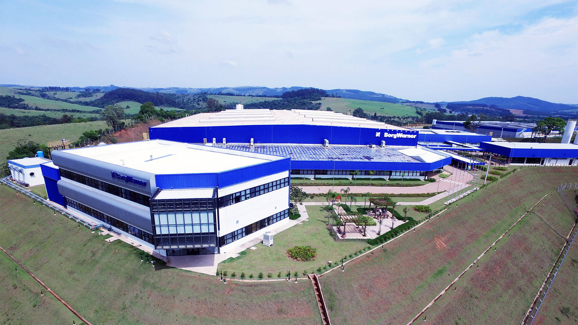 Aerial shot of Itatiba facility in Brazil