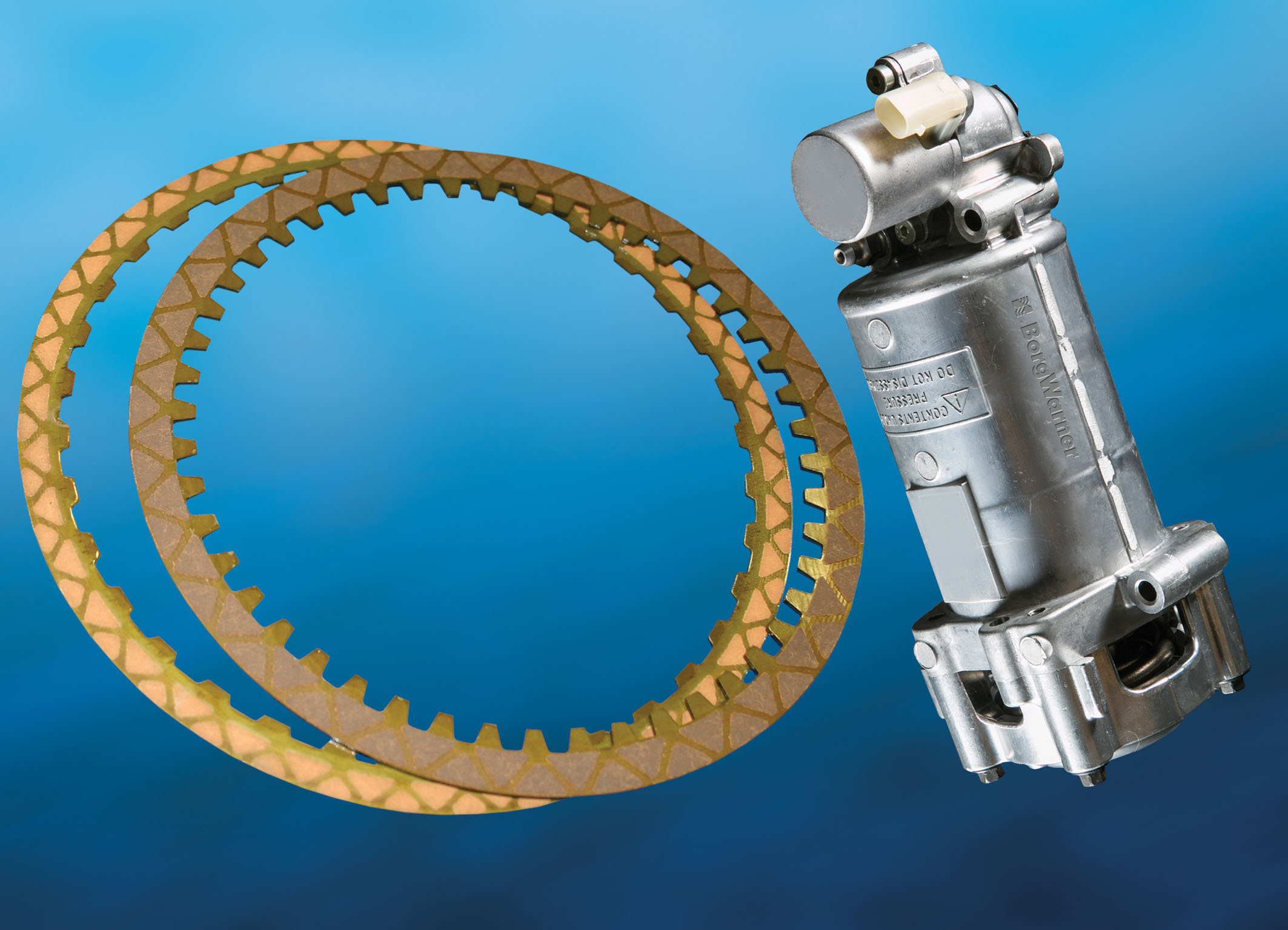 BorgWarner supplies multi-segment wet friction plates, hydraulic accumulators and Eco-Launch™ solenoid valves for GM’s new Hydra-Matic 8L45 automatic transmission. These advanced technologies contribute to improved shift feel and increased fuel economy.