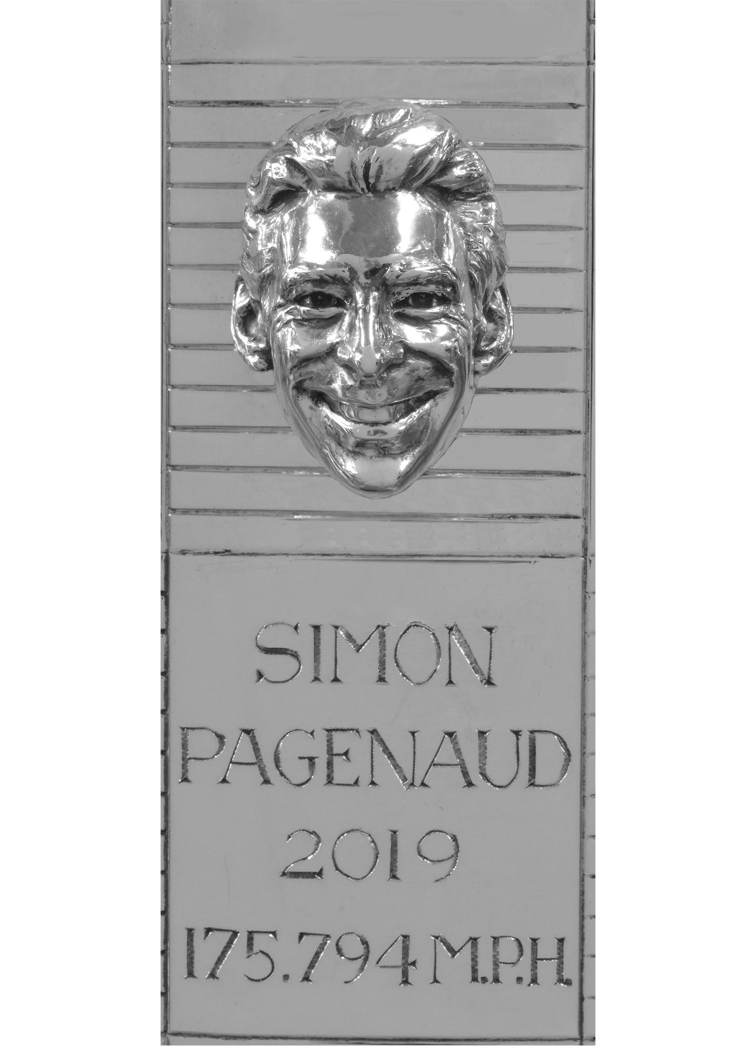 Pagenaud Face on Trophy