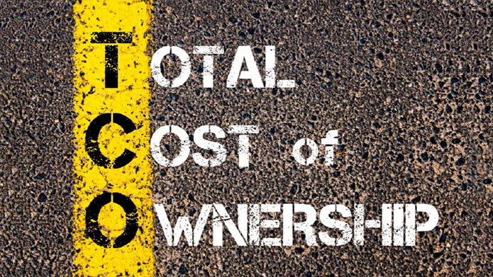 Total Cost of Ownership letters on a road